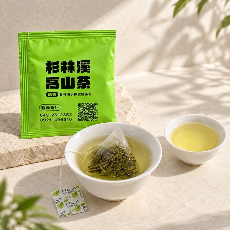 杉林溪高山青茶三角茶包｜手採原片茶葉